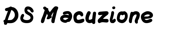 DS Macuzione font preview